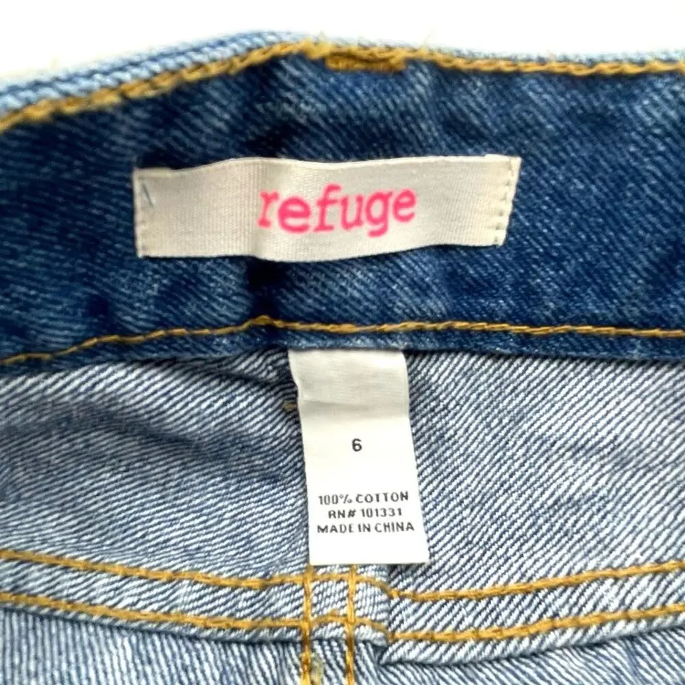 REFUGE women's denim shorts size 6 - 100% cotton